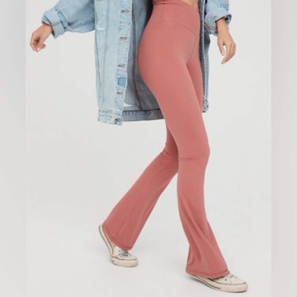 OFFLINE By Aerie Real Me High Waisted Crossover Flare Legging